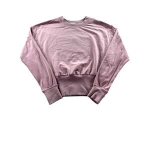 Athleta Retroterry Crewneck Sweatshirt Size S Athleisure Light Pink Athletic